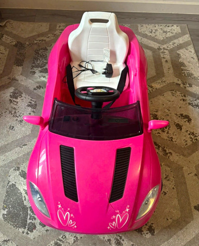 Pink electric ride car - ride-on, for