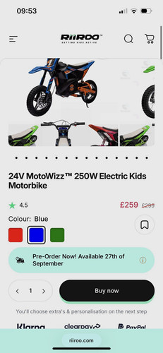 Riiroo motowizz 24v 250w - 24v,